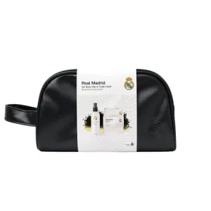 Set pentru barbati cu spray de corp si prosop pentru fata, Real Madrid
