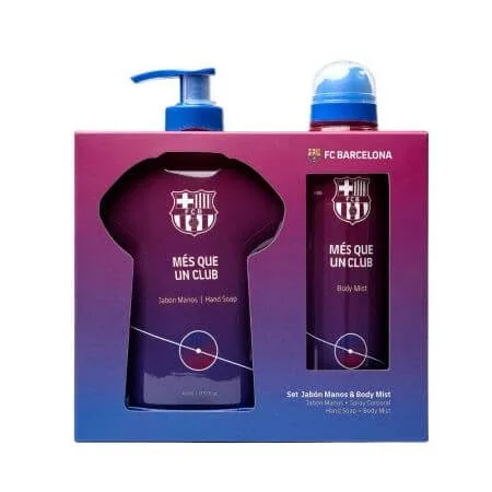 Set pentru barbati, Sapun Lichid si Spray de Corp, FC Barcelona — preț și oferte