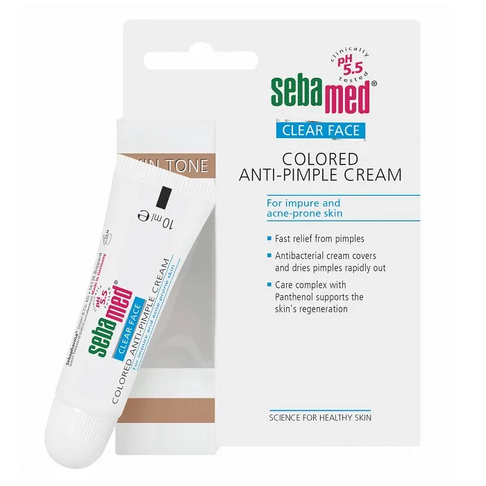 Crema corectoare colorata dermatologica antiacneica Clear Face, 10 ml, Sebamed — preț și oferte
