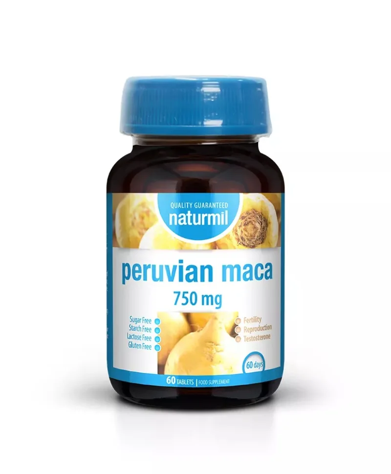 Peruvian Maca 750 mg, 60 tablete, Naturmil — preț și oferte