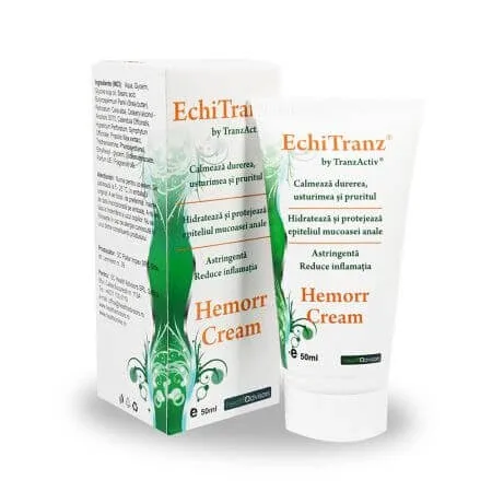 Crema pentru hemoroizi cu active naturale, EchiTranz TranzActiv, 50 ml, Health Advisors — preț și oferte