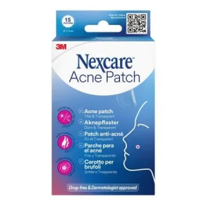 Plasturi hidrocoloidali pentru acnee Nexcare, 15 bucati, 3M