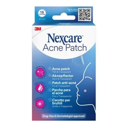 Plasturi hidrocoloidali pentru acnee Nexcare, 15 bucati, 3M — preț și oferte