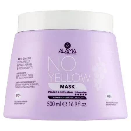 Masca pentru neutralizarea reflexiilor galbene No Yellow, 500 ml, Alama — preț și oferte