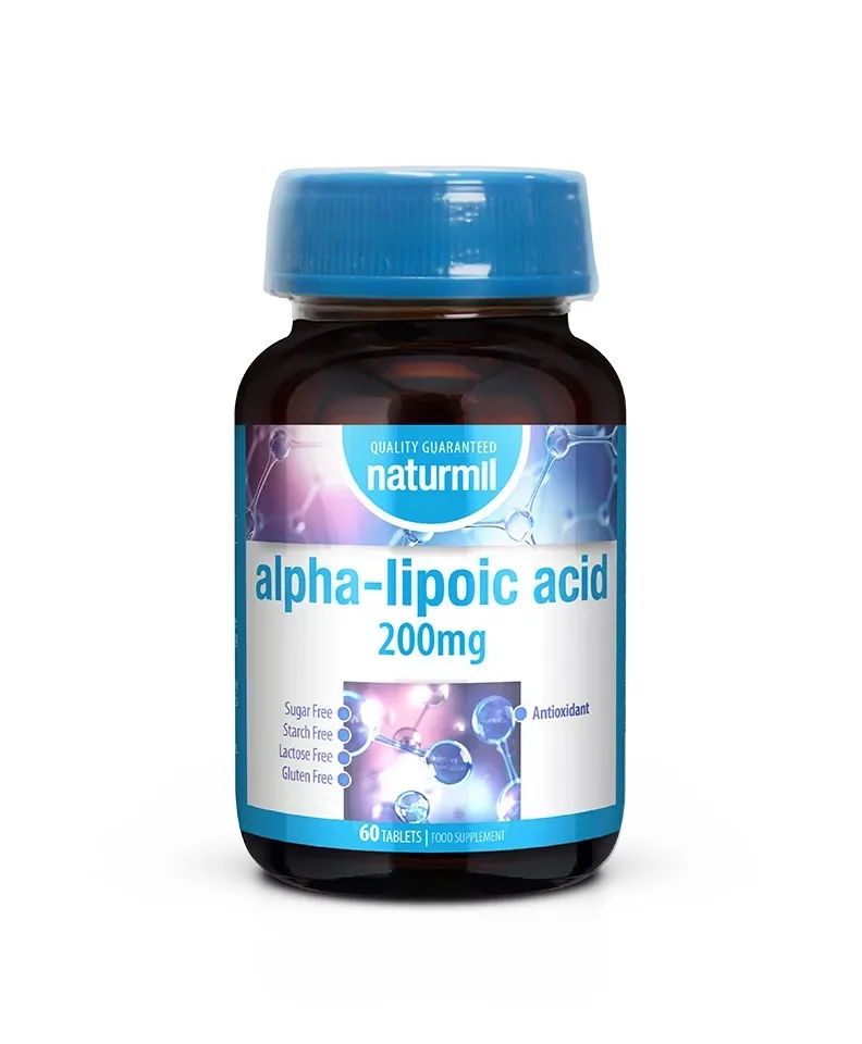 Alpha Lipoic Acid 200 mg, 60 tablete, Naturmil — preț și oferte