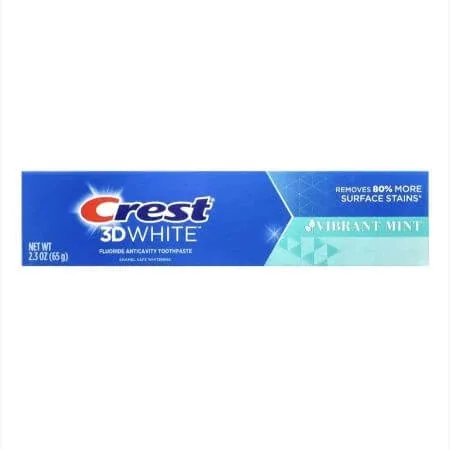 Pasta de dinti Vibrant Mint 3D white Fluoride Anticavity, 65 g, Crest — preț și oferte