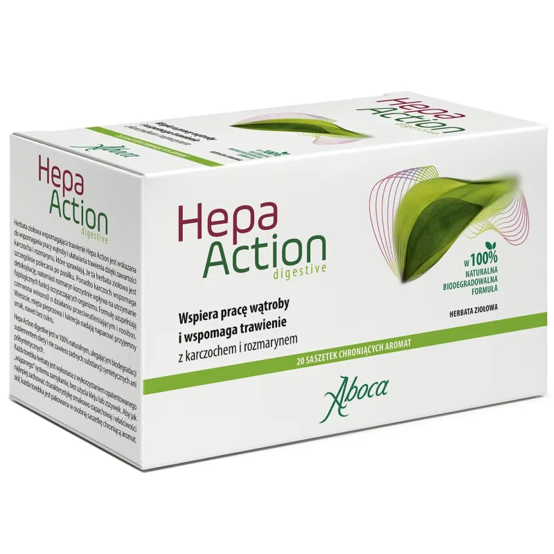 Hepa Action Digestive, ceai de plante, 20 pliculețe — preț și oferte