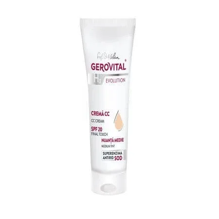 Crema CC cu SPF 20 H3 Evolution, Medium Tint, 30 ml, Gerovital — preț și oferte