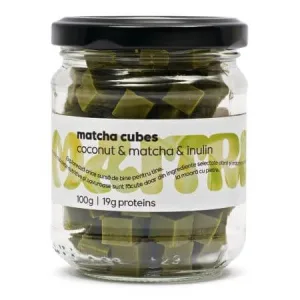 Cuburi de ciocolata cu matcha japoneza Matcha Cubes, 100 g, Maitri