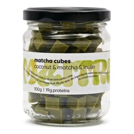 Cuburi de ciocolata cu matcha japoneza Matcha Cubes, 100 g, Maitri — preț și oferte