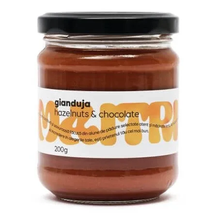 Crema de alune de padure si ciocolata Gianduja, 200 g, Maitri — preț și oferte