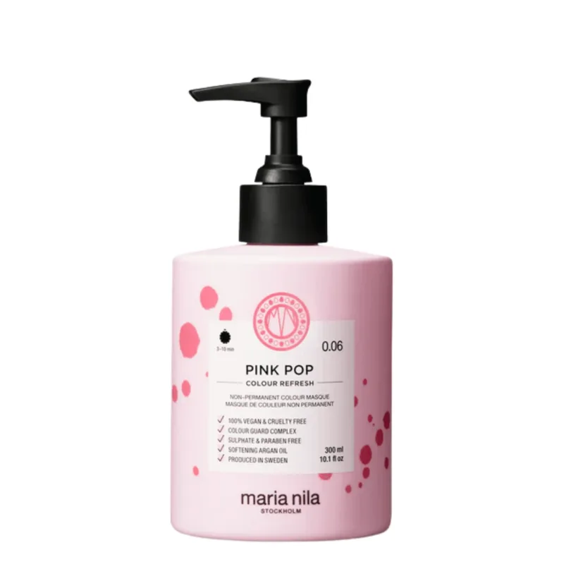 Masca de par nuantatoare Colour Refresh, Pink Pop 0.06, 300 ml, Maria Nila — preț și oferte