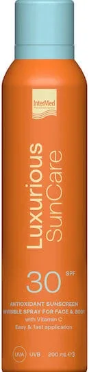 InterMed Luxurious Suncare Cremă Antisolară Pentru Corp SPF30 sub Formă de Spray 200ml — preț și oferte