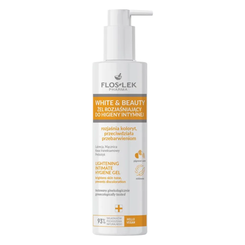Floslek Pharma White&Beauty, gel de strălucire pentru igiena intimă, 225 ml — preț și oferte