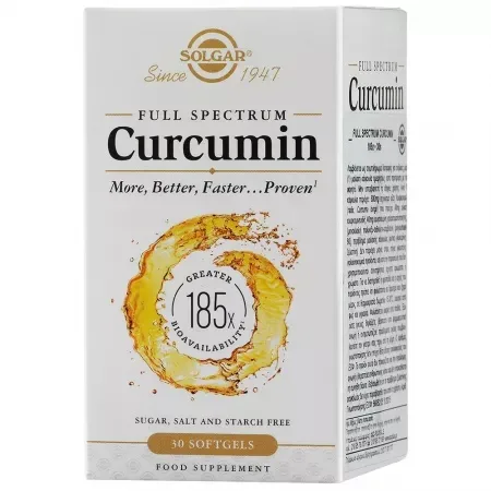 Curcumin spectru complet, 30 capsule, Solgar — preț și oferte