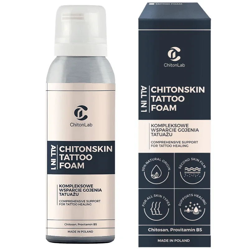 ChitonLab, ChitonSkin Tattoo Foam, spumă protectoare pentru îngrijirea tatuajelor proaspete, 40 ml — preț și oferte