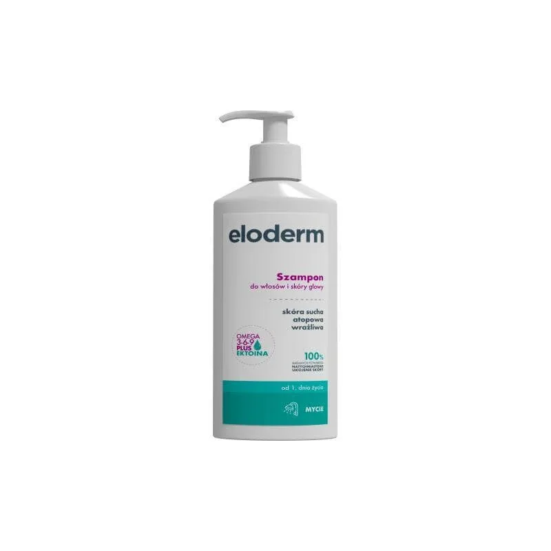 Șampon Eloderm pentru păr și scalp din ziua 1, 300 ml piele uscată, atopică, sensibilă — preț și oferte