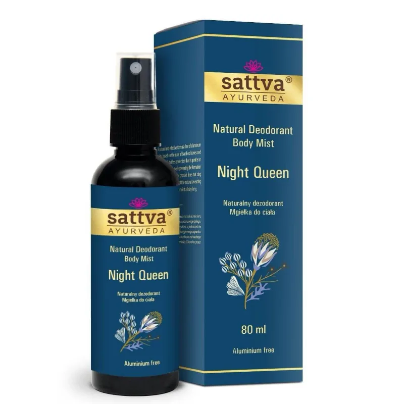 Sattva Natural body mist deodorant Night Queen, 80ml Sattva Ayurveda — preț și oferte