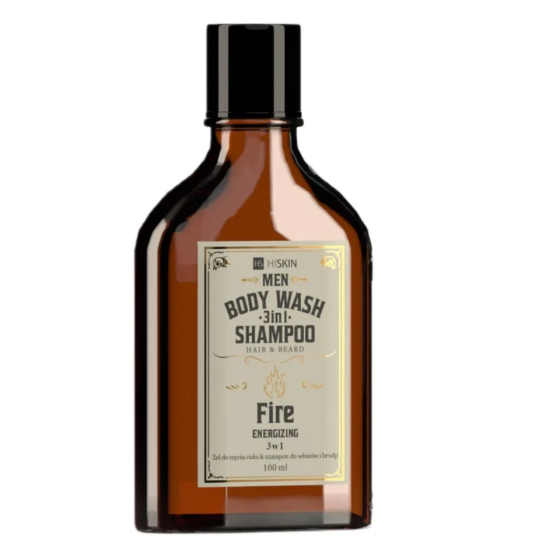 HiSkin Men Whisky Gel de spălare a corpului și șampon pentru păr și barbă 3in1 Fire, 100ml — preț și oferte
