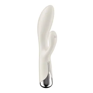 Satisfyer Spinning Rabbit 1 vibrator rotativ cu iepure bej