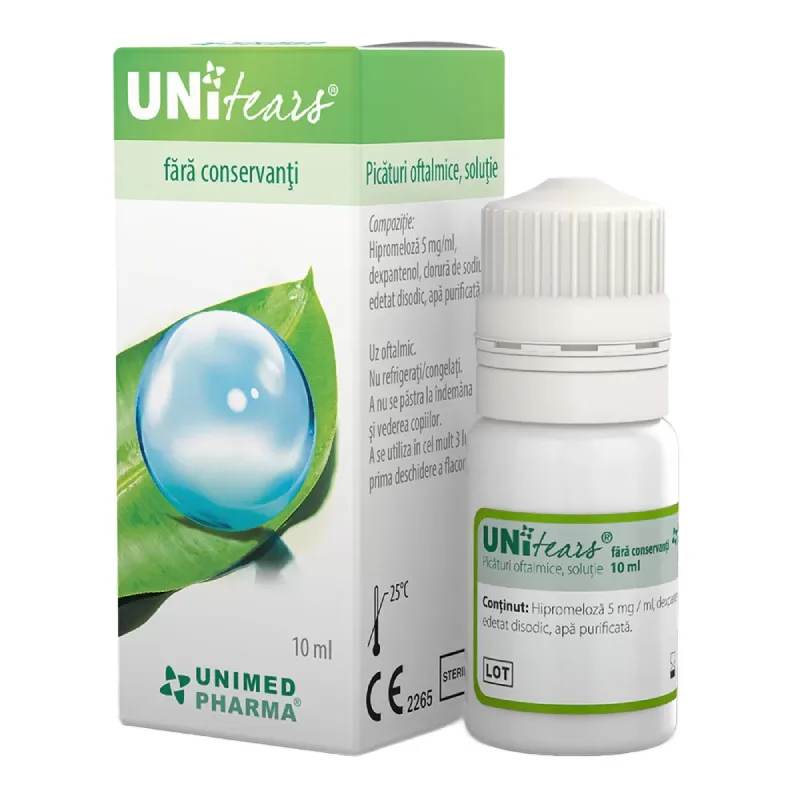Picaturi oftalmologice Unitears, 10 ml, Unimed Pharma — preț și oferte