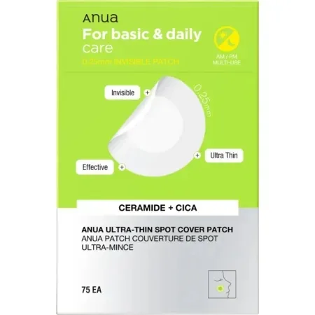 Plasturi hidrocoloidali cu ceramide pentru cosuri Ultra-Thin Spot Cover Patch, 75 bucati, Anua — preț și oferte