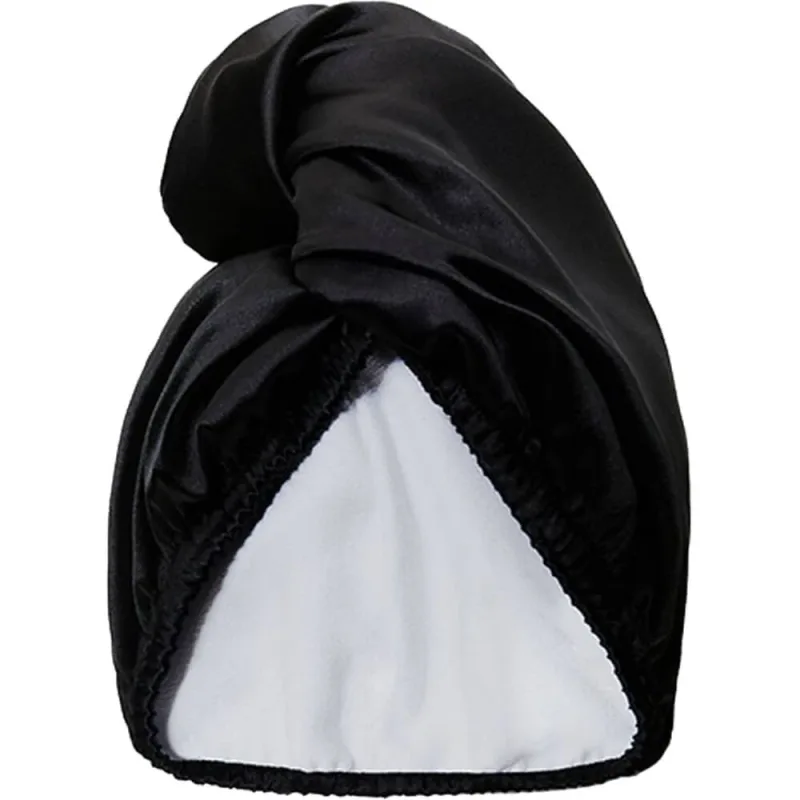 Glov Satin Towel Wrap Turban de păr din satin cu două fețe Negru — preț și oferte