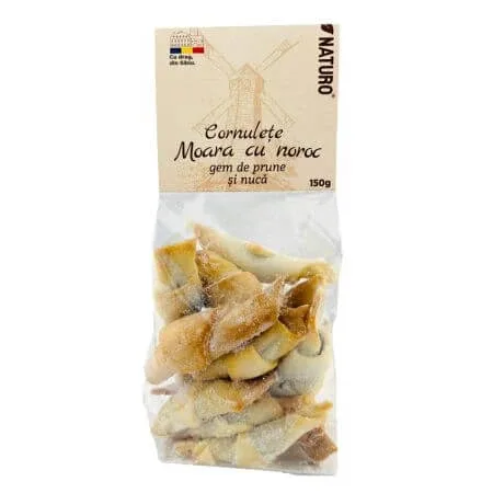 Cornulete gem de prune si nuca Moara cu Noroc, 150 g, Naturo — preț și oferte