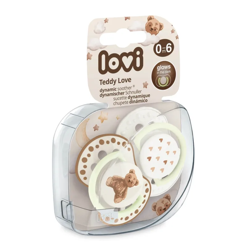 Lovi, suzetă, 0-6 luni, silicon, dinamic, Teddy Love, 2 bucăți — preț și oferte