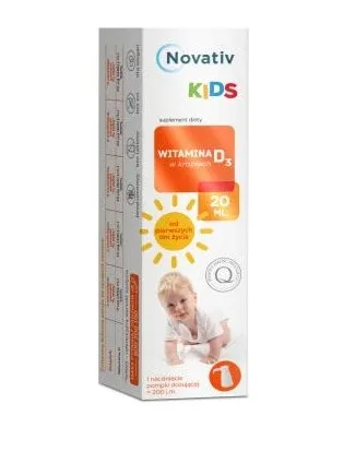 Novativ Kids Vitamina D3 picături, 20 ml — preț și oferte