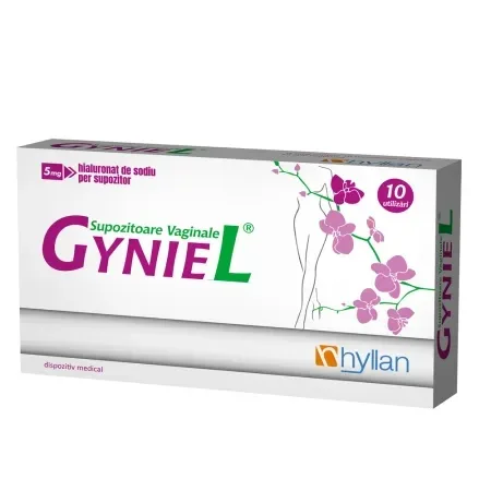 Supozitoare vaginale Gyniel, 10 bucati, Hyllan HYLLAN PHARMA — preț și oferte