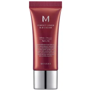 Missha M Perfect Cover, BB cream, SPF 42, nr. 23 Natural Beige, 20 ml