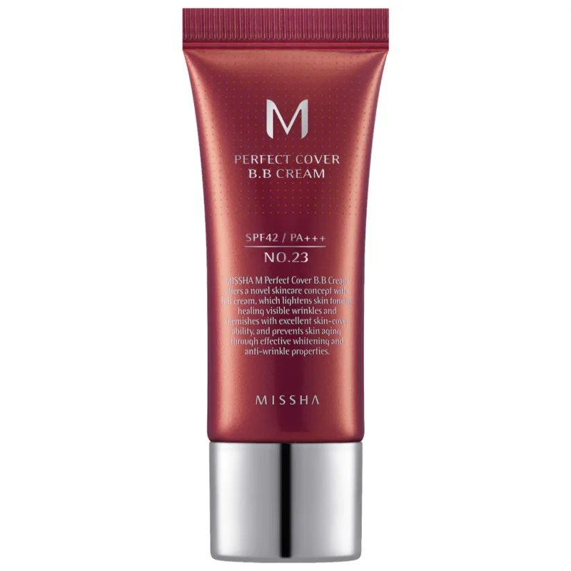 Missha M Perfect Cover, BB cream, SPF 42, nr. 23 Natural Beige, 20 ml — preț și oferte