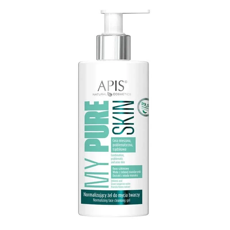 Gel de curățare facială normalizant Apis My Pure Skin, 300 ml — preț și oferte