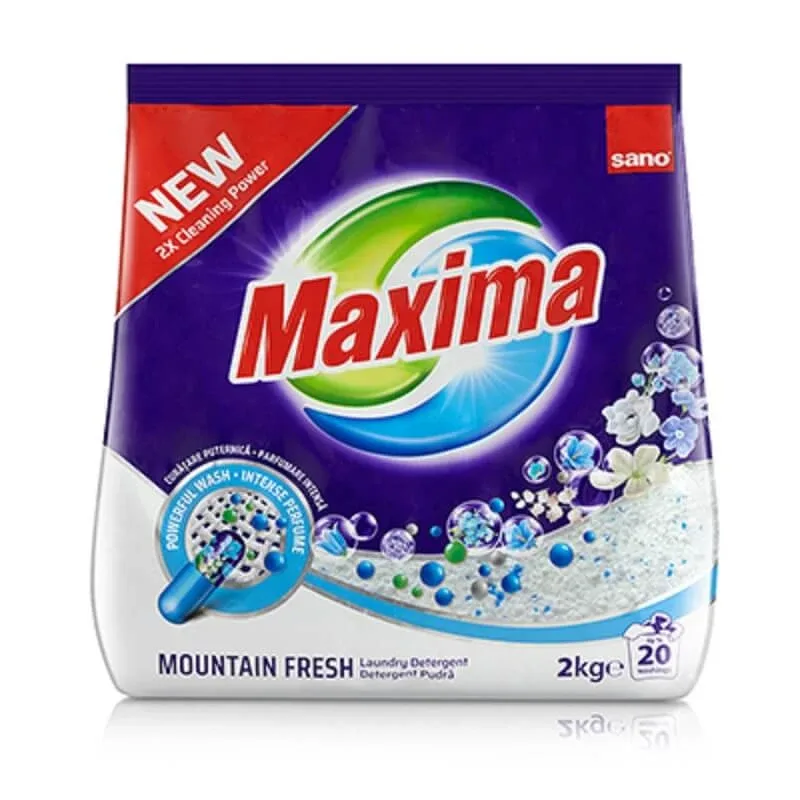Detergent Pudra pentru rufe Montain Fresh, 2 kg, Sano — preț și oferte