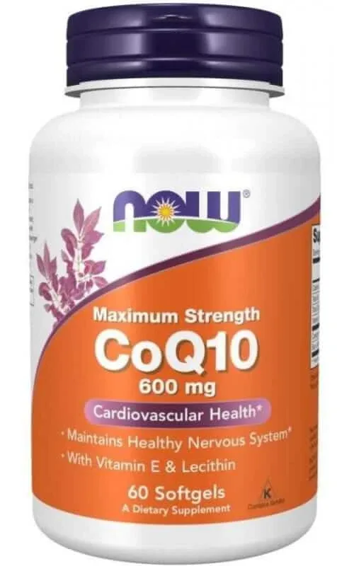 CoQ10 cu lecitină și vitamina E (coenzima + lecitină + vitamina E) 600mg - 60 capsule moi NOW Foods — preț și oferte