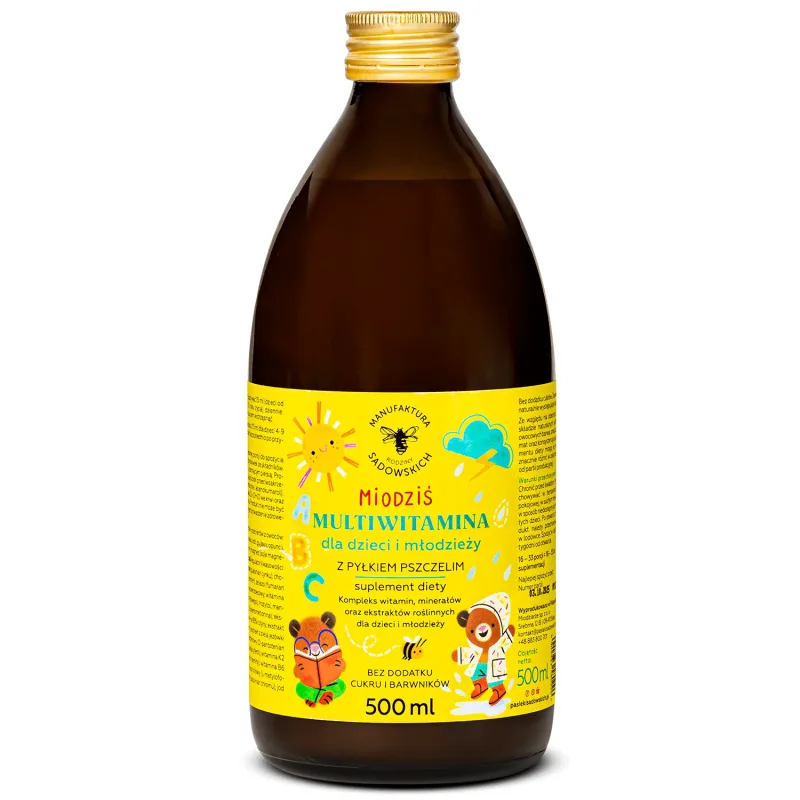 Manufaktura Rodziny Sadowski Miodziś Multiwitamina pentru copii și tineri cu polen de albine, 500 ml — preț și oferte