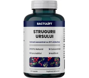 BactoLift Strugurii Ursului Formula Concentrata cu 20% Arbutina - Uva Ursi - 30 Capsule