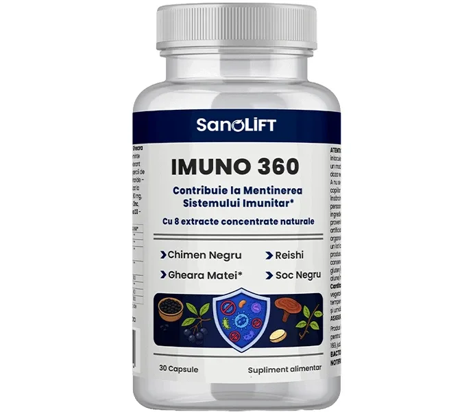 Imuno 360: Supliment Pentru Imunitate la Adulti - Sustine Imunitatea & Ofera Protecție Antivirală - 100 % Natural - 30 Capsule Bactolift — preț și oferte