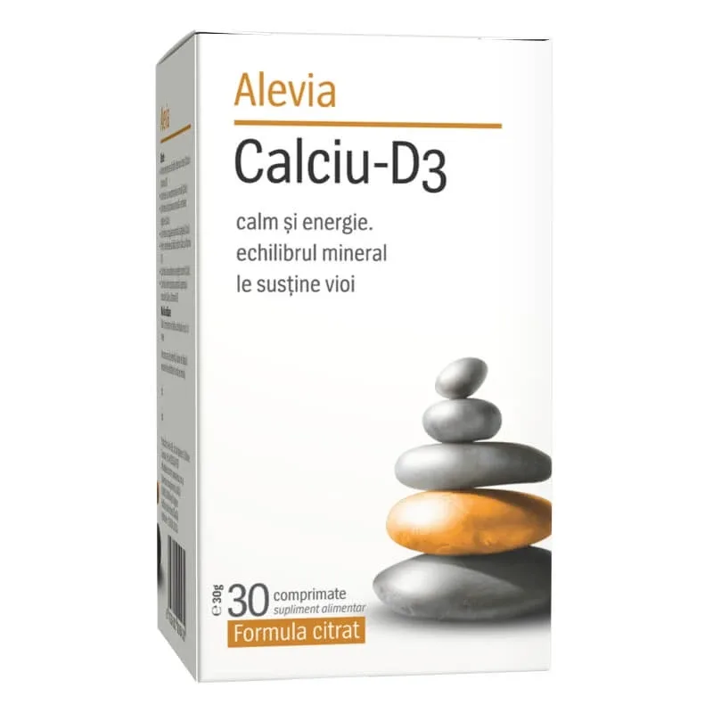 Calciu D3, 30 comprimate, Alevia — preț și oferte