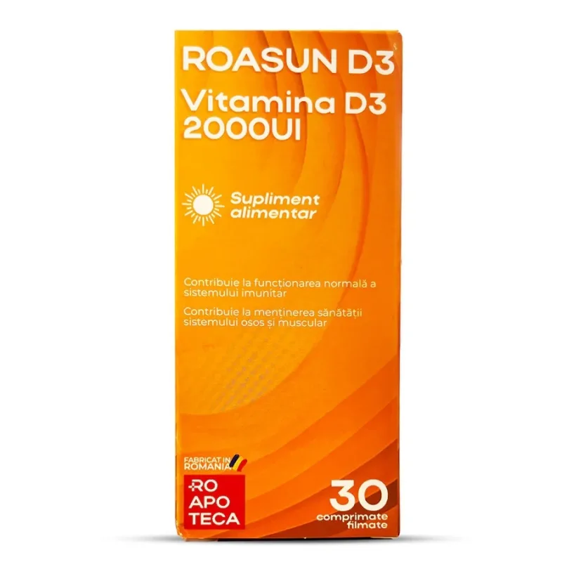 Roasun Vitamina D3 2000ui, 30 comprimate filmate, Roapoteca — preț și oferte