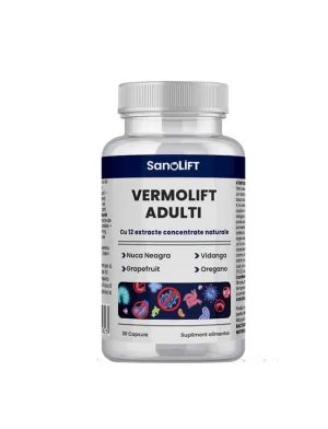 VermoLift Adulti: Supliment pentru Paraziti Intestinali la Adult, 30 Capsule, Bactolift
