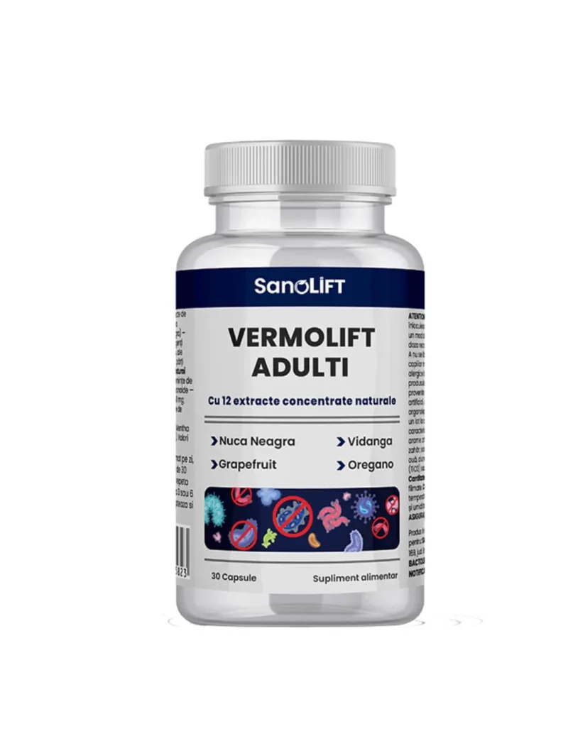 VermoLift Adulti: Supliment pentru Paraziti Intestinali la Adult, 30 Capsule, Bactolift — preț și oferte