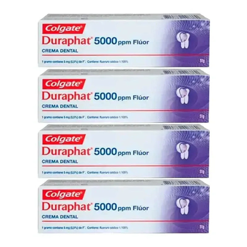 Colgate Duraphat 5000 Ppm pastă de dinți cu fluorură, pachet 4 x 51 ml — preț și oferte