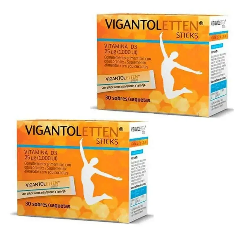 Vigantoletten Vitamina D3 Sticks, 2 x 30 pliculețe — preț și oferte