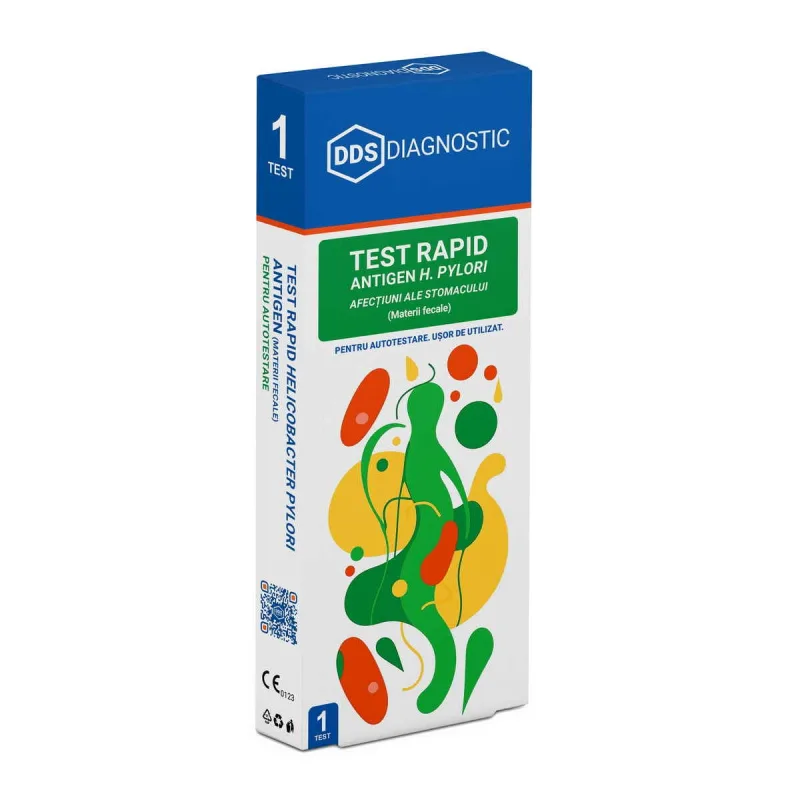 Test Rapid Helicobacter pylori Antigen (materii fecale) – Autotestare, 1 test/kit DDS — preț și oferte