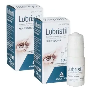 Lubristil Soluție lubrifiantă oftalmică multidoză, pachet 2 x 10 ml