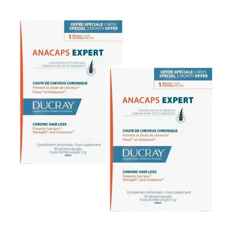 Ducray Anacaps Expert, pachet 2 x 90 capsule — preț și oferte