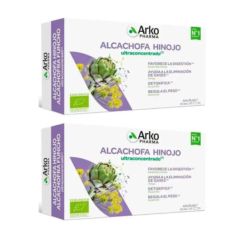 Arkopharma Arkofluido Artichoke - Fenicul Ultraconcentrat, 2X20 fiole — preț și oferte