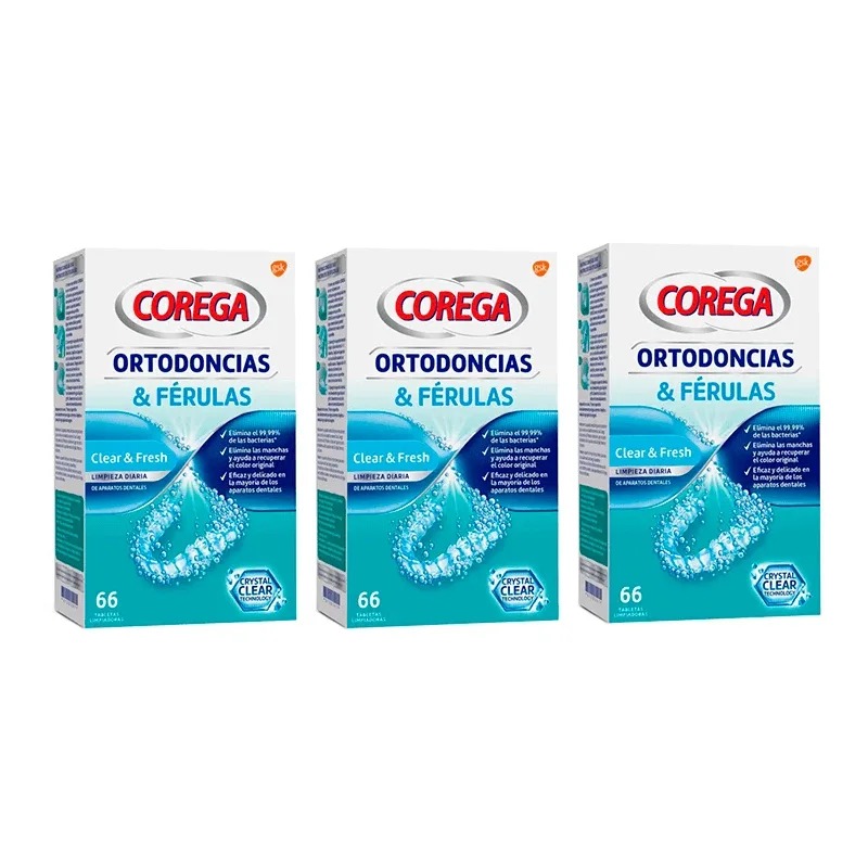 Corega Triplo Ortodonție și atele, 3 x 66 tablete — preț și oferte